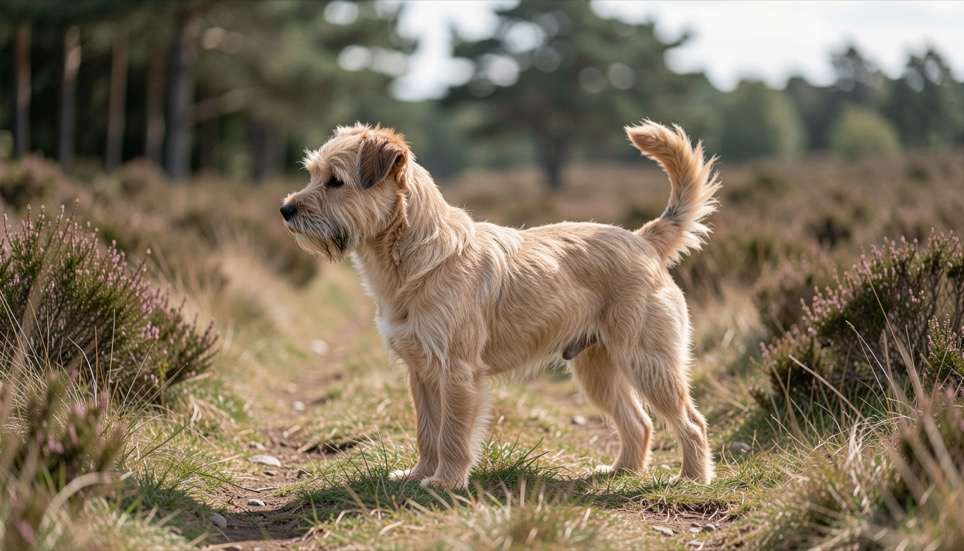 Cairn terrier hvalp i græs